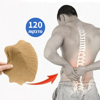 מדבקות להקלה בכאבים בגב - Aloeteva